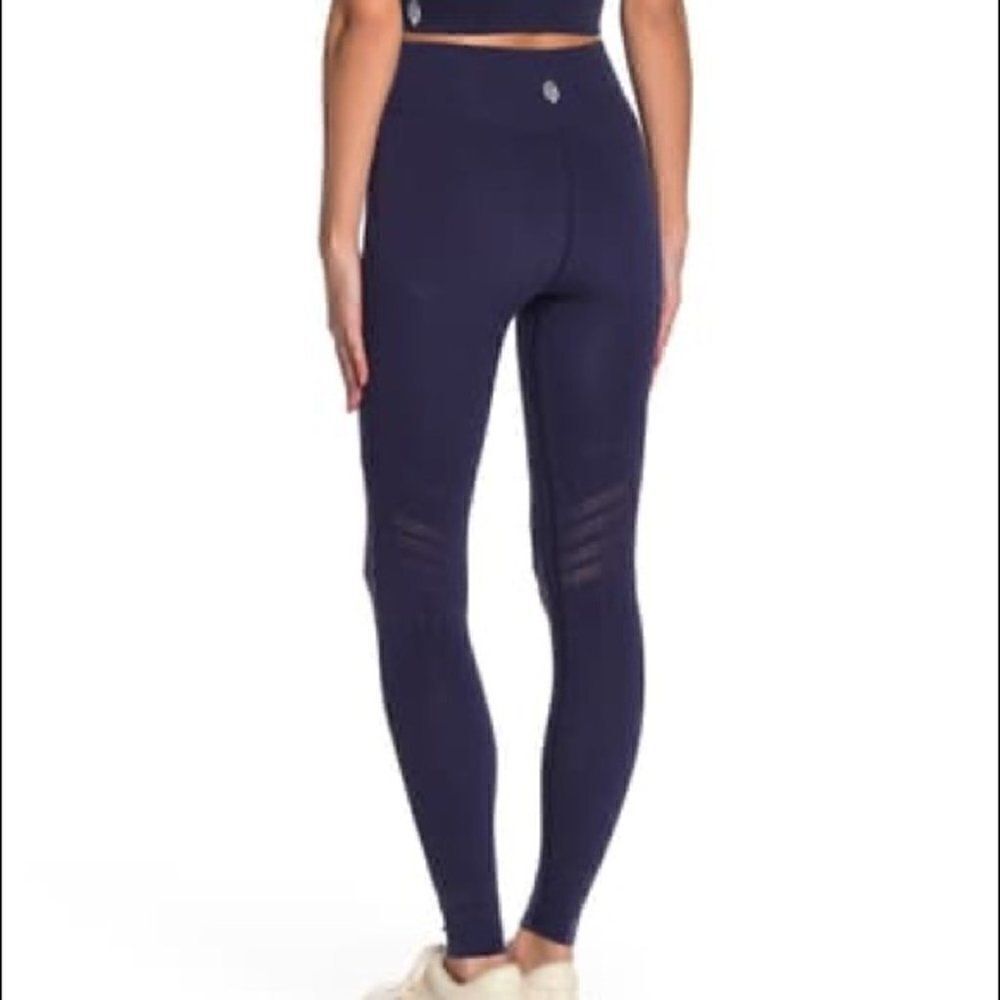 Free People Gone Adrift Blue Moto leggings Med